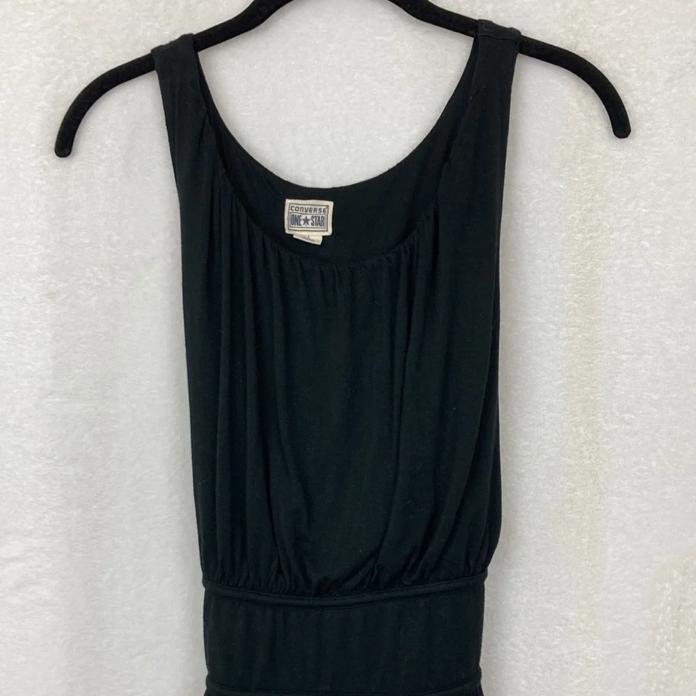 Converse Women’s Black Sleeveless Gladiator Style Lace Back Dress sz Large